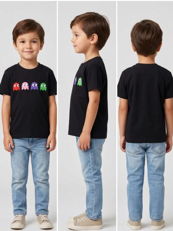 Boys' Pixel Ghost Graphic Tee – Retro Gamer