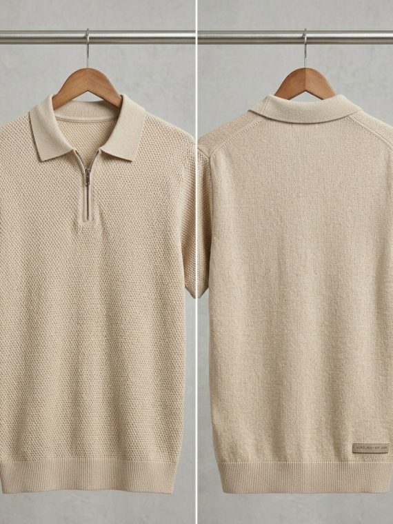 Classic Old Money Knit Tee – Premium Tailored Minimalist T-Shirt