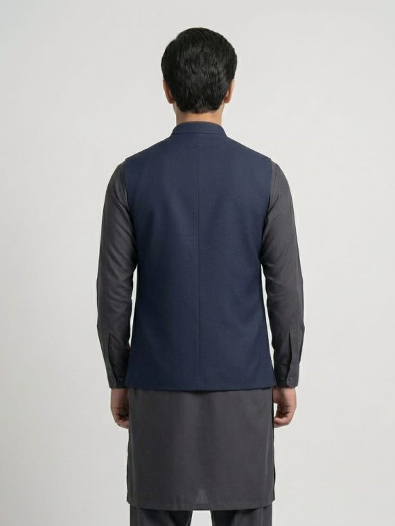 "Stylish" Classic Navy Blue Waistcoat