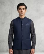 "Stylish" Classic Navy Blue Waistcoat