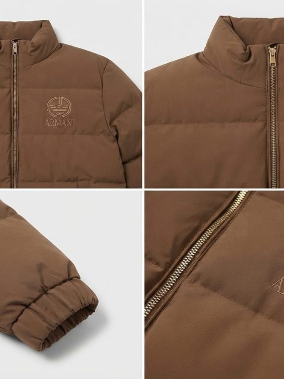 Brown Parachute Puffer Jacket
